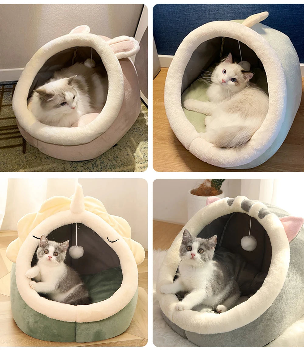Rovanna Snuggle Cave Bed — Cozy Cotton Sleep Sanctuary for Cats & Small Dogs